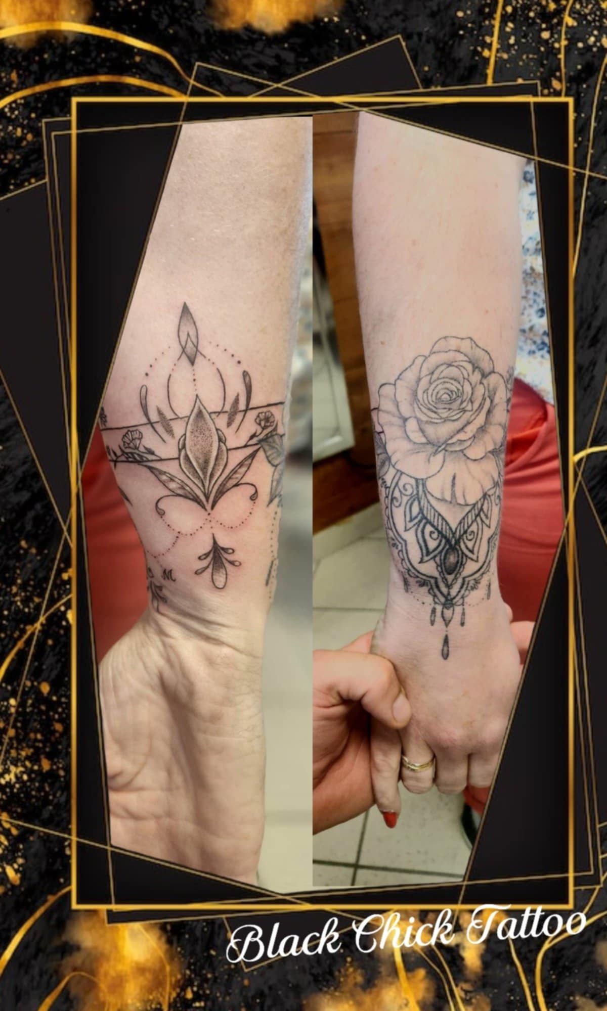 Tatouage pointillisme dot work réalisation 20 — Black Chick Tattoo Tours-en-Savoie
