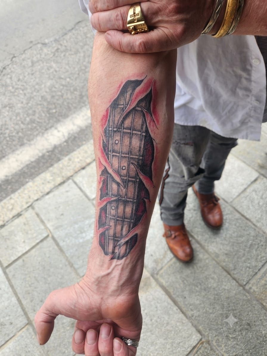 Tatouage pointillisme dot work, réalisation 86 de Black Chick Tattoo à Tours-en-Savoie